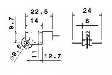 Getriebe 2.4V 46:1 Antrieb 7mm DC Motor Car System M700G46